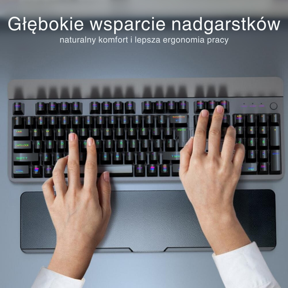 FocusPad™ | Ergonomiczna podpórka pod nadgarstek z organizerem